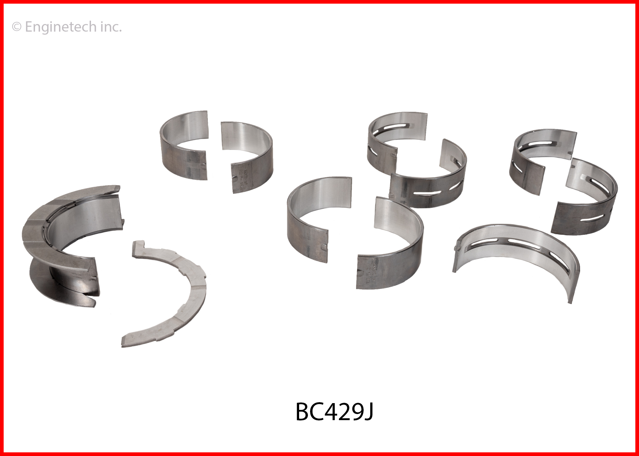 Enginetech Engine Full Crankshaft Main Bearing Set - BC429J.25